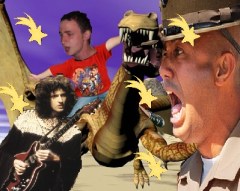 If I'm being honest, this is photoshopped.  The dragon was blue in real life.