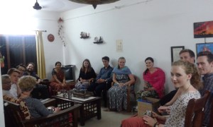 Meal at Professor Manivannan's apartment 
